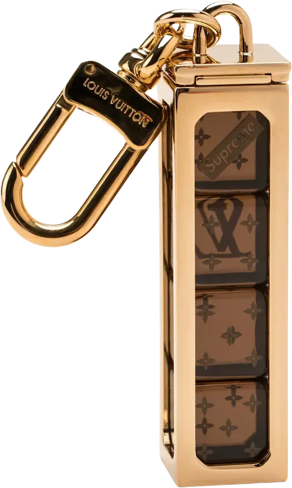Louis Vuitton x Supreme Dice Key Chain Brass